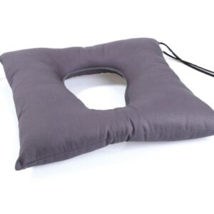 Cuscino in fibra cava siliconata con foro-fodera in cotone